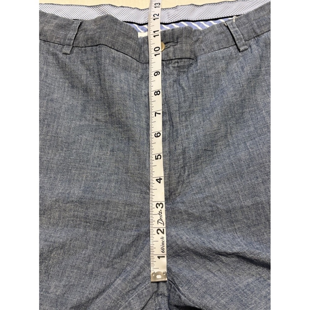 Peter Millar Chambray Cotton Casual Golf Shorts Indigo Blue Men's 36 (Fit 37x8) - Picture 10 of 10